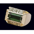 Corporate Fashion 10K Gold Men's Ring W/ Rectangle Face